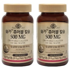 SOLGAR 鈣質補充口嚼錠 500mg, 90顆, 2罐