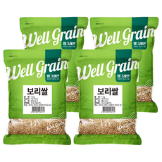두보식품 웰그레인 캐나다산 보리쌀, 1kg, 4개
