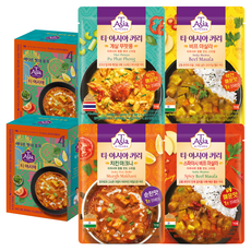 티아시아키친 치킨 마크니 커리 170g + 게살 푸팟퐁 커리 170g + 비프 마살라 커리 170g + 스파이시 비프 마살라 커리 170g 세트, 680g, 2세트