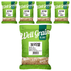 두보식품 웰그레인 캐나다산 보리쌀, 1kg, 5개