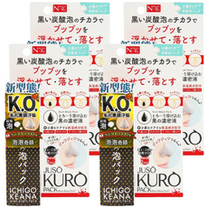 JUSO 美肌對策 2分鐘去黑頭粉刺泡泡奇蹟鼻膜, 毛孔清潔, 去除老廢角質, 1入, 4個