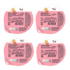 Jjangjuk 孩童常溫副食品軟飯 4入組, 鮪魚玉米口味+營養糯米口味+韓牛烤肉口味+山薊菜綠豆口味, 640g, 1組