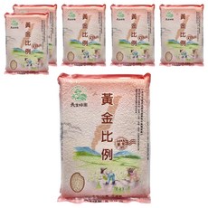天生好米 黃金比例白米 花蓮富里產, CNS二等米, 2kg, 6包