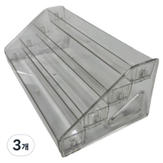 코인 메달 거치대 뱃지 진열대 동전 보관함 4단 31 x 17 x 11 cm, 투명, 3개