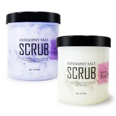 Estesophy 鹽磨砂胎盤 1kg + 薰衣草 1kg, 1套