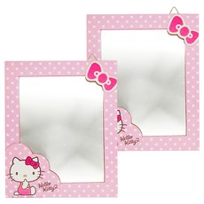 U-House 樺新 HELLO KITTY 圓點風鏡子 KT1043 24 x 20 x 0.8cm, 粉紅色