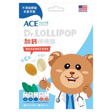 ACE SUPER KIDS 牙博士棒棒糖, 1袋, 60g, 香草 + 英式牛奶糖