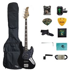 고퍼우드 베이스 기타, J-Classic 6 600B 2nd Gen, Black, 1개