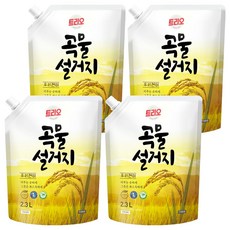 트리오 곡물설거지 우리현미 주방세제 리필, 2.3L, 4개