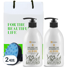 DrHopkins 啤酒酵母多效合一洗髮沐浴乳 500ml*2入+頭皮泡沫刷+購物袋, 2組