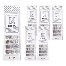 KING JIM 隨身攜帶和紙膠帶 銀箔 KITH010，15x50mm，日本製造, 銀箔 蕾絲, 6個