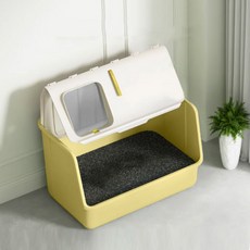 DING DONG PET 前上方開口超大型貓砂盆, 1個, 黃色