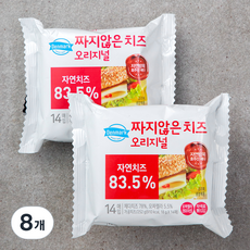 덴마크 짜지않은 치즈 오리지널, 18g, 14개입, 8개