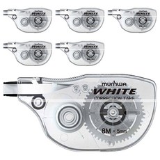 문화연필 수정테이프, 화이트, 6개