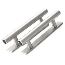 Greenuer 現代免鑽孔黏貼式家具把手, 銀色, 2個