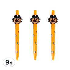 라인프렌즈 BT21 피규어 젤 펜 0.5mm, 슈키, 9개