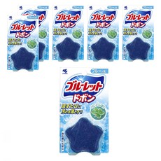 小林製藥 星星藍流馬桶清潔錠, 清除黑斑和臭味, 持續清潔 4-8 週, 60g, 6個