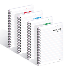 위드나 PP 英文筆記本 80-0078, 隨機出貨, 4個