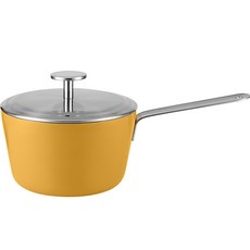 EDELKOCHEN 電磁爐適用單柄5層316不鏽鋼湯鍋+鍋蓋組 300VLCOAB161, 芥末黃, 16m