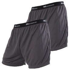 Non-no 儂儂 吸濕排汗格子平口褲-灰, L