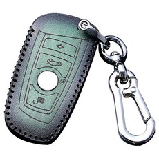 하마테 BMW 레트로 가죽 키케이스 B타입, 그린, BMW 신형타임