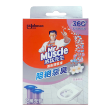 Mr Muscle 威猛先生 潔廁清香凍 補充管, 潔廁凝膠, 潔淨茉莉香, 2入, 76g, 1盒