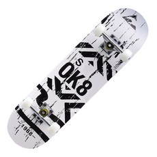 S-SportPlus+ 滑板 OK8 潮流四輪滑板，堅固耐用，多款圖案可選, 80 x 20 x 10cm, n3001001-05, 1個