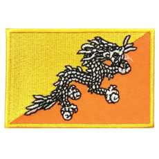 A-ONE 不丹國旗刺繡布貼 NO.417 1.5g, 彩色, 不丹 彩色, 1件