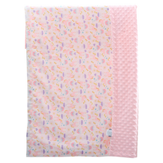 OhBabyLying 荳荳毯 冬季夾棉絨款, 粉底獨角獸