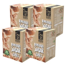 DODO 渡渡鳥 模里西斯天然蔗糖塊 紅蔗糖, 250g, 4盒