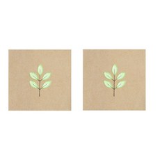無黏著劑布料方形墊 2張, 15 五葉草 米駝色
