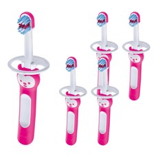 맘베이비 아기 이앓이 마사지 실리콘 칫솔, 블루, 5개