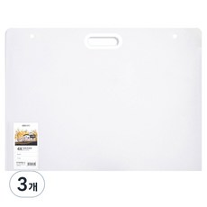 deLi 得力 透明PP圖畫紙收納文件袋 4開, 3個, 透明白色