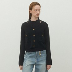 AtelierNain 女款短版V領開襟衫 Z-CD-1988