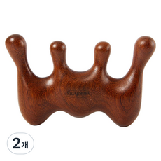 니가조화 얼굴 마사지 바디 두피 우드 괄사, 2개, C타입