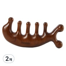 Nigajowa 臉部按摩 身體 頭皮 木質刮痧板, F型, 2個