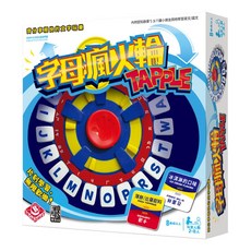 TWO PLUS 灣加遊戲 字母瘋火輪 Tapple 繁體中文版 8歲以上 2~8人, 字母瘋火輪 多色, 1盒