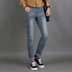 dyjeen 男款修身直筒牛仔褲 ME6163