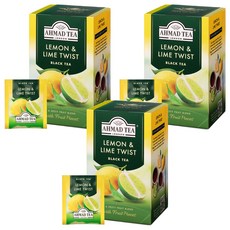 AHMAD TEA 檸檬萊姆紅茶茶包, 2g, 20包, 3盒