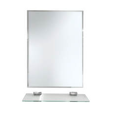 雙手萬能 歐式精品直向除霧浴鏡 附平台 + 平台夾, 高級鏡面 清潔方便 儲物簡易, 97828N