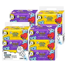 ITC BT21抽取式3層衛生紙 3包入, 110張, 12包