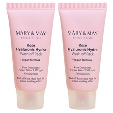 [비건뷰티] 마리엔메이 로즈 히알루로닉 하이드라 워시오프팩 30g, 1개입, 2개