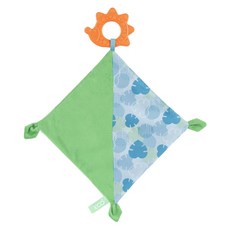 chicco ECO+多功能豆豆安撫巾, 亮橘刺蝟 綠色 + 藍色 + 橘色, 1條