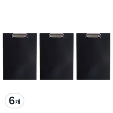 Modian 超輕薄塑膠板夾, 黑色, 6個