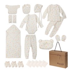 withorganic 孩童龍印花純棉衣物用品禮盒組