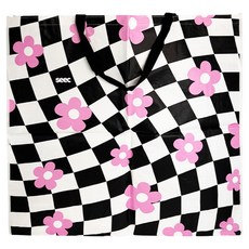 시크 타포린 쇼퍼백, 플라워 체스보드, 1개