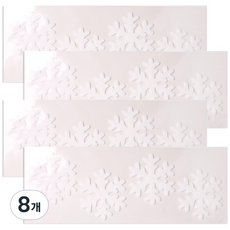 파티해 설정 젤리 스티커 11cm 4p, 화이트, 8개