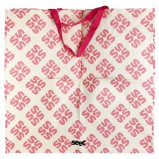 시크 타포린 쇼퍼백, 스위트 핑크 패턴, 1개