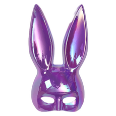 湖水綠萬聖節兔子面具, 1個, 紫色