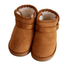 BabyZZam 孩童繫帶皮草靴